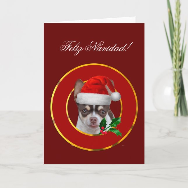 Festiva Tarjeta de felicitación del perrito de la (Anverso)
