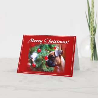 Festiva Tarjeta de felicitación del perrito del boxeador