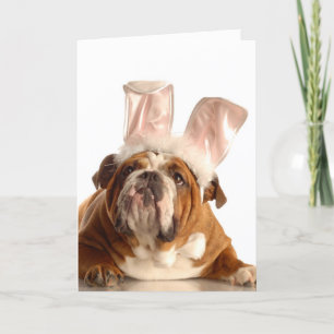 Festiva Tarjeta de felicitación del perro de Pascua