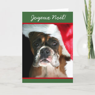 Festiva Tarjeta de felicitación del perro del boxeador del