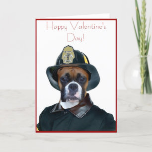 Festiva Tarjeta de felicitación del perro del boxeador del