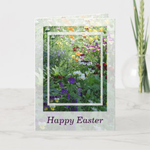 Festiva Tarjeta de felicitación del ramo de Pascua por