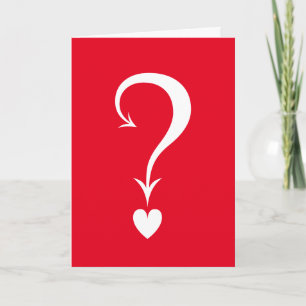 Festiva tarjeta de felicitación del signo de interrogación