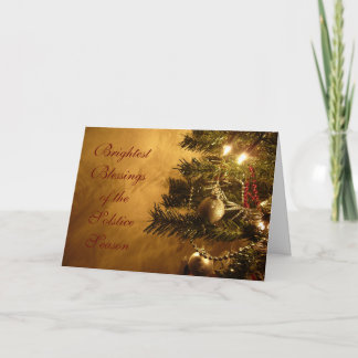 Festiva Tarjeta de felicitación del solsticio de invierno