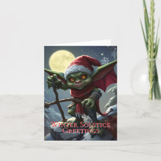 Festiva Tarjeta de Felicitación del Solsticio de Invierno 