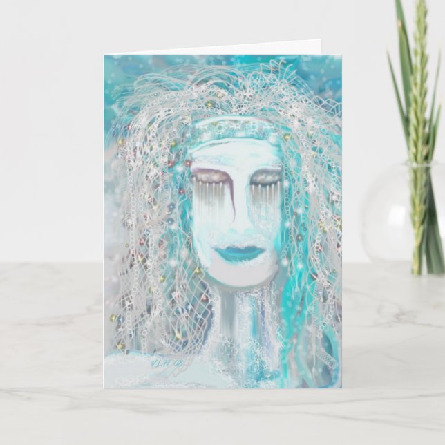 Festiva Tarjeta de felicitación del solsticio de invierno (Anverso)