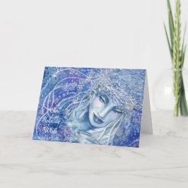 Festiva Tarjeta de felicitación del solsticio de invierno