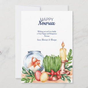 Festiva Tarjeta de felicitación del tazón de peces de Nowr
