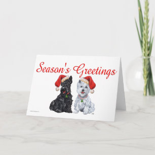 Festiva Tarjeta de felicitación del Terrier Escocés