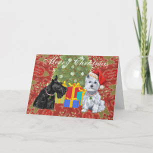 Festiva Tarjeta de felicitación del Terrier Escocés