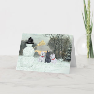 Festiva Tarjeta de felicitación del Terrier escocés