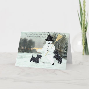 Festiva Tarjeta de felicitación del Terrier Escocés