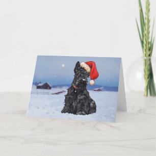 Festiva Tarjeta de felicitación del Terrier Escocés