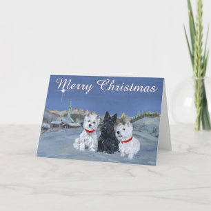 Festiva Tarjeta de felicitación del Terrier escocés