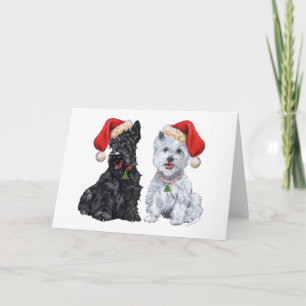 Festiva Tarjeta de felicitación del Terrier escocés