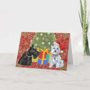 Festiva Tarjeta de felicitación del Terrier escocés