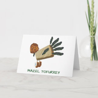 Festiva Tarjeta de felicitación del veggie de Mazel