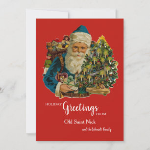 Festiva Tarjeta de Felicitación del Viejo San Nicolás