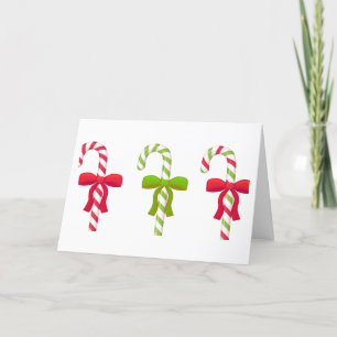 Festiva Tarjeta de Felicitación Delicia de Bastón de Caram