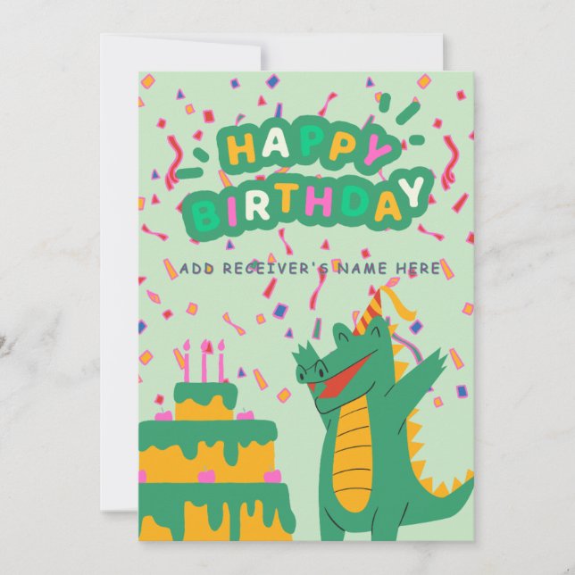 Festiva Tarjeta de felicitación digital de Personalizable  (Anverso)