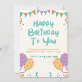 Festiva Tarjeta de felicitación digital de Personalizable