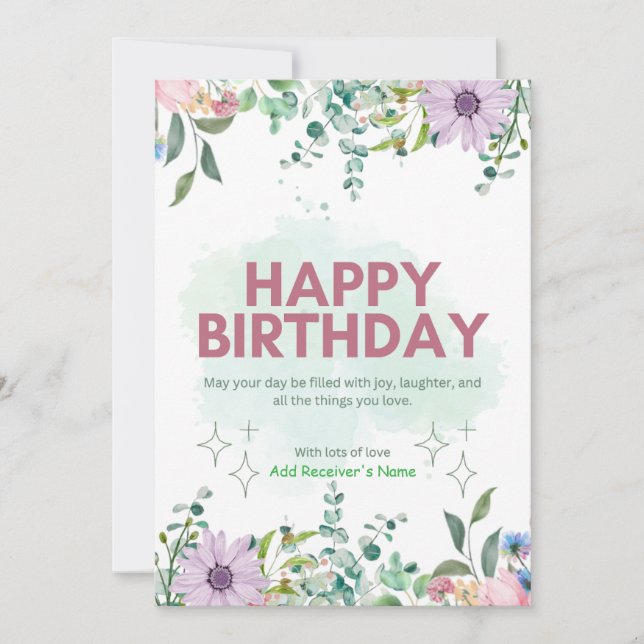 Festiva Tarjeta de felicitación digital de Personalizable  (Anverso)