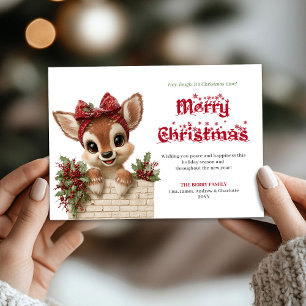 Festiva Tarjeta de felicitación divertida de acuarela de a