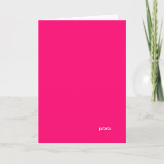 Festiva Tarjeta de felicitación divertida de la patata