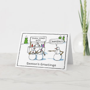 Festiva Tarjeta de felicitación divertida de los muñecos