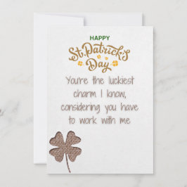 Festiva Tarjeta de felicitación divertida del Día de San P