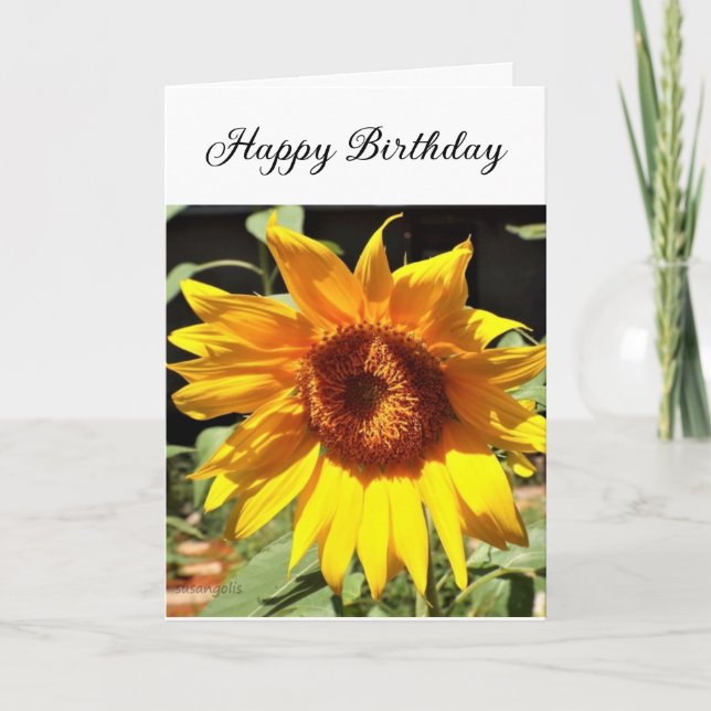 Festiva Tarjeta de felicitación doblada de cumpleaños con  (Anverso)