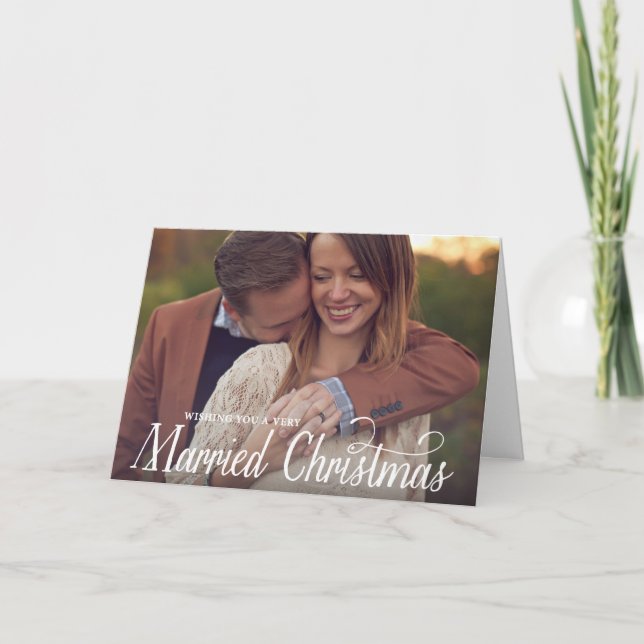 Festiva Tarjeta de felicitación doblada el | casada del (Anverso)
