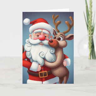 Festiva Tarjeta de felicitación doblada para Navidades de