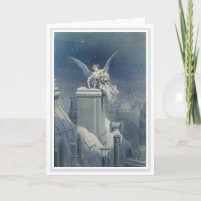 Festiva Tarjeta de felicitación Dore Angel (Anverso)