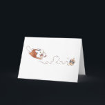 Festiva Tarjeta de felicitación Dreidel de Lupin<br><div class="desc">El dreidel no tiene oportunidad</div>