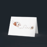 Festiva Tarjeta de felicitación Dreidel de Lupin<br><div class="desc">El dreidel no tiene oportunidad</div>