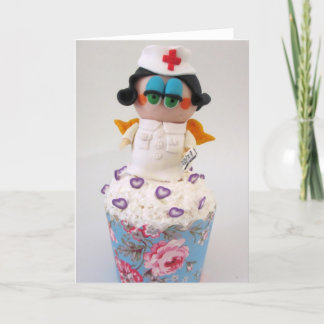 Festiva Tarjeta de felicitación dulce de la magdalena del