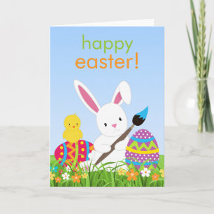 Festiva Tarjeta de felicitación dulce de los huevos de