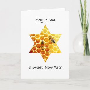 Festiva Tarjeta de felicitación dulce de Rosh Hashanah del