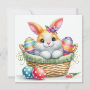 Festiva Tarjeta de felicitación Easter Basket Easter