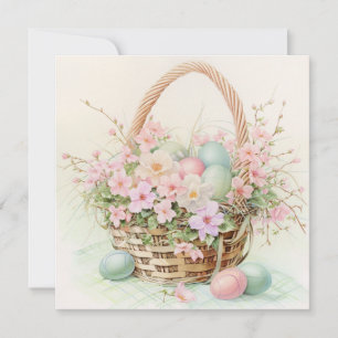 Festiva Tarjeta de felicitación Easter Basket Easter