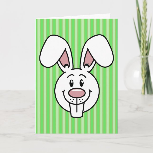 Festiva Tarjeta de felicitación Easter Bunny (Green) (Anverso)