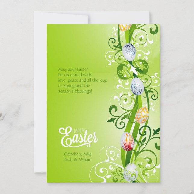 Festiva Tarjeta de felicitación Easter Vine (Anverso)
