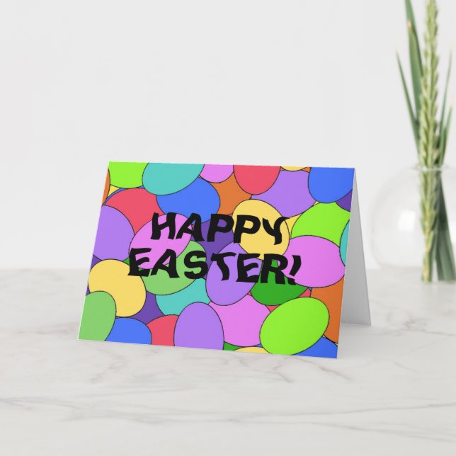 Festiva Tarjeta de felicitación Eggs-cellant Easter Egg (Anverso)