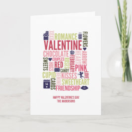 Festiva Tarjeta de felicitación El día de San Valentín de