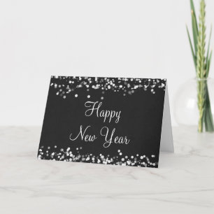 Festiva Tarjeta de felicitación elegante de la Feliz Año