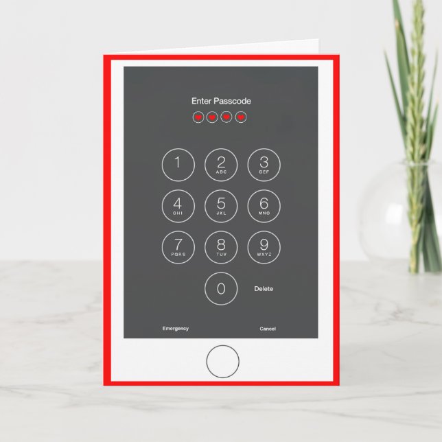 Festiva Tarjeta de felicitación elegante del teléfono (Anverso)