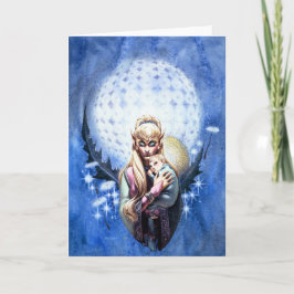Festiva Tarjeta de felicitación Elf Madonna