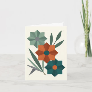 Festiva Tarjeta de Felicitación en Blanco