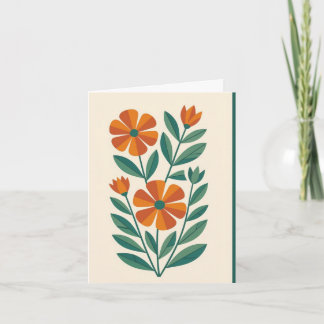 Festiva Tarjeta de Felicitación en Blanco